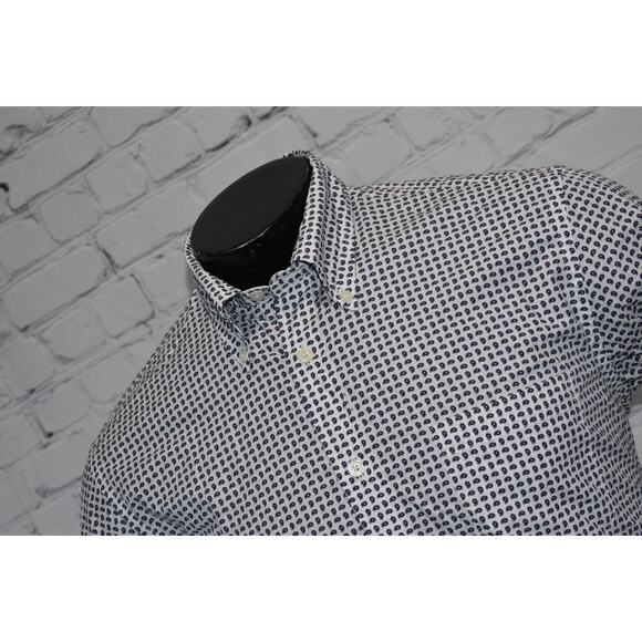 Brooks Brothers Thomas Mason Shirt Men Size Medium Regent Fit Blue Paisley - Picture 1 of 6